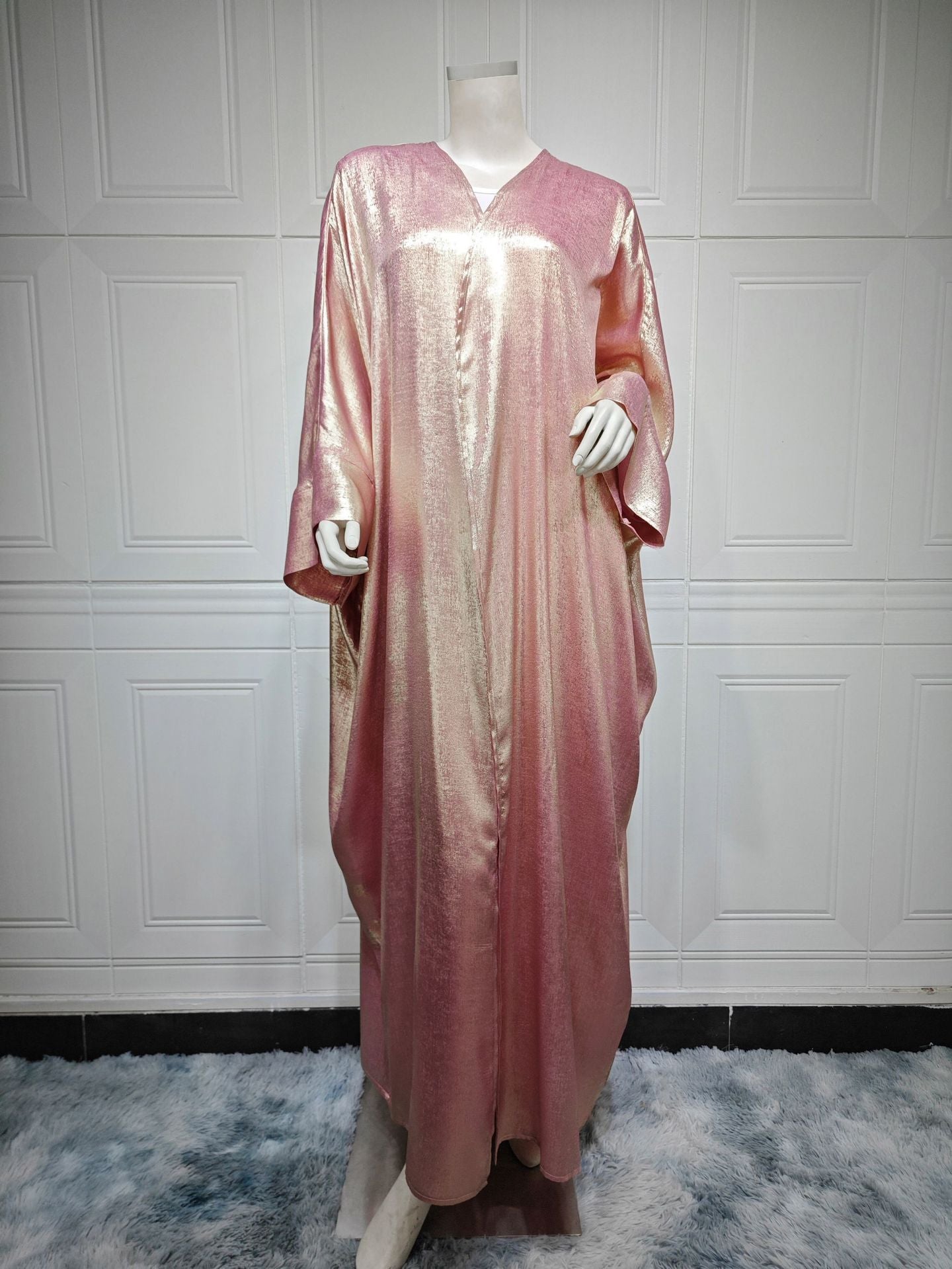 Muslim Fashion Bronzing Robe Abaya Outer Wear