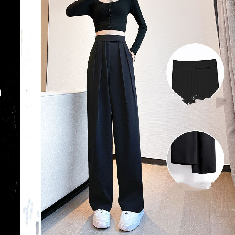 Summer Thin High Waist Loose Drape Straight Cool Cool Pants Casual Fairy Wide-leg Pants